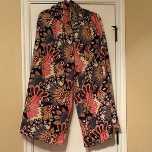 Womens Print Wide-Leg Pants